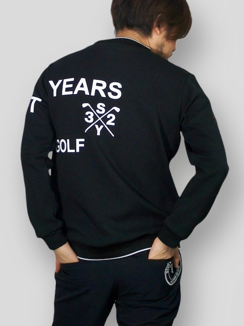 ��å��ͥå������ DOUBLE FACE MOCK SWEAT SHIRTS BLACK SY32 by SWEET YEARS GOLF