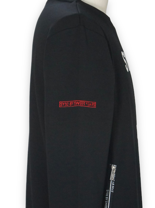 ��å��ͥå������ DOUBLE FACE MOCK SWEAT SHIRTS BLACK SY32 by SWEET YEARS GOLF