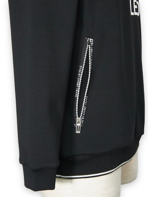 ��å��ͥå������ DOUBLE FACE MOCK SWEAT SHIRTS BLACK SY32 by SWEET YEARS GOLF
