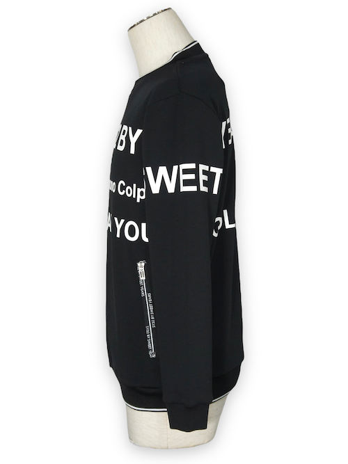 ��å��ͥå������ DOUBLE FACE MOCK SWEAT SHIRTS BLACK SY32 by SWEET YEARS GOLF