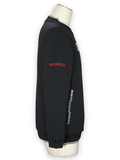 ��å��ͥå������ DOUBLE FACE MOCK SWEAT SHIRTS BLACK SY32 by SWEET YEARS GOLF