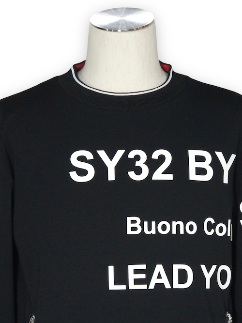 ��å��ͥå������ DOUBLE FACE MOCK SWEAT SHIRTS BLACK SY32 by SWEET YEARS GOLF