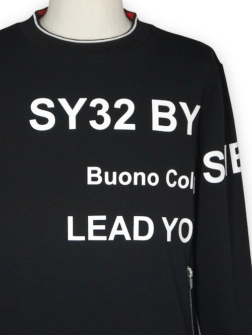 ��å��ͥå������ DOUBLE FACE MOCK SWEAT SHIRTS BLACK SY32 by SWEET YEARS GOLF