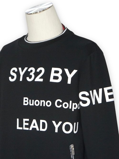 ��å��ͥå������ DOUBLE FACE MOCK SWEAT SHIRTS BLACK SY32 by SWEET YEARS GOLF