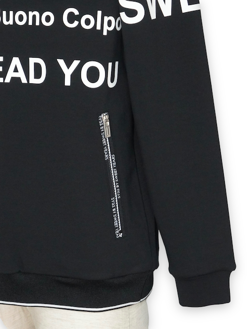 ��å��ͥå������ DOUBLE FACE MOCK SWEAT SHIRTS BLACK SY32 by SWEET YEARS GOLF