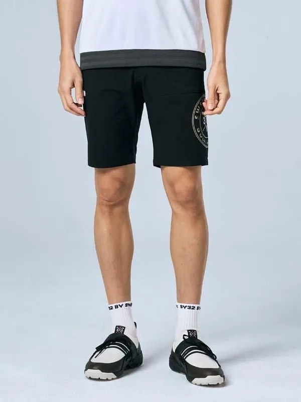 �ϡ��եѥ�� DOUBLE CLOTH SHORTS BLACKSY32 by SWEET YEARS GOLF �����磻�����ƥ��ȥ��Х����������ȥ��䡼���������