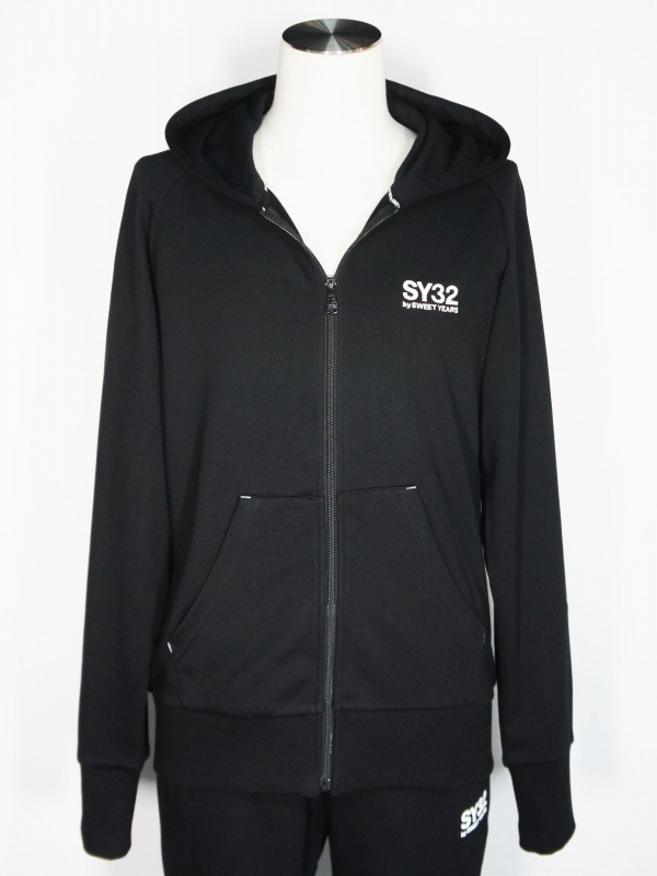 SY32 by SWEET YEARS��BASIC ZIP HOODIE��BLACK��WHITE�ڥ����磻�����ƥ��ȥ��Х����������ȥ��䡼����