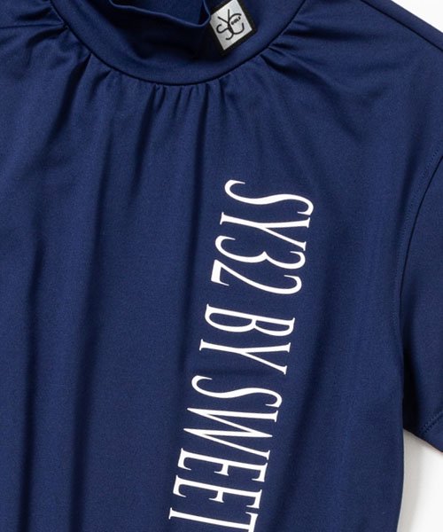 ��ǥ����� ���ԡ��� �ͥ��ӡ� HALF SLEEVE ONE PIECE NAVY SYG-23SUM-05W-A SY32 by SWEET YEARS GOLF �����磻�����ƥ����ȥ��Х����������ȥ��䡼�� �����
