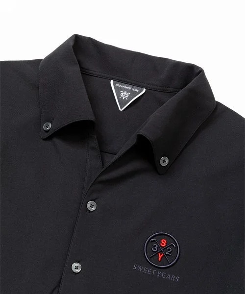 �ݥ������ MICRO PIQUE SKIPPER POLO BLACK SY32 by SWEET YEARS GOLF �����磻�����ƥ��ȥ��Х����������ȥ��䡼�������