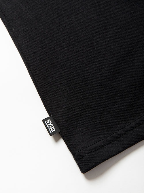 SY32 by SWEET YEARS��HEART MIX LOGO L/S TEE��BLACK