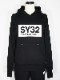 SY32 by SWEET YEARS��BOX LOGO P/O HOODIE��BLACK��WHITE