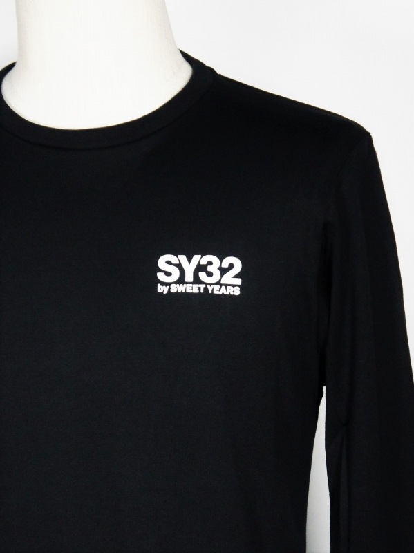 SY32 by SWEET YEARS��ARM LOGO L/S TEE��BLACK��WHITE�ڥ����磻�����ƥ��ȥ��Х����������ȥ��䡼��������T���֥�å��ߥۥ磻�ȡ�