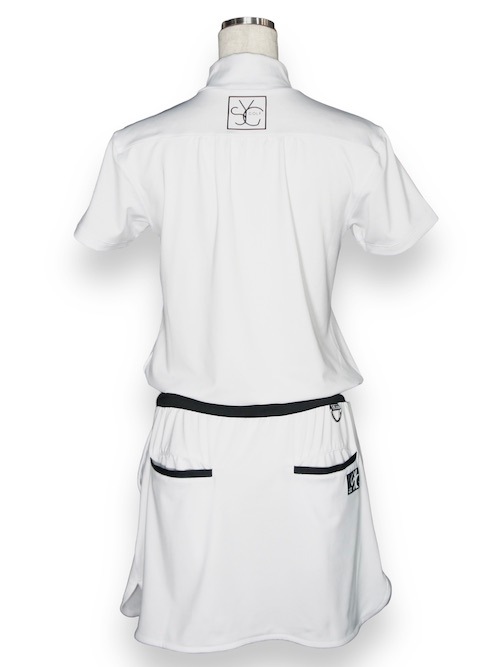 ��ǥ����� ���ԡ��� �ۥ磻�� HALF SLEEVE ONE PIECE WHITE SYG-23SUM-05W-A SY32 by SWEET YEARS GOLF �����磻�����ƥ����ȥ��Х����������ȥ��䡼�� �����