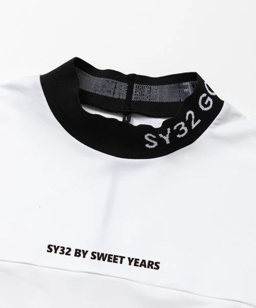 ��å��ͥå������ TONAL DRY MOCK NECK WHITE SY32 by SWEET YEARS GOLF �����磻�����ƥ��ȥ��Х����������ȥ��䡼�������