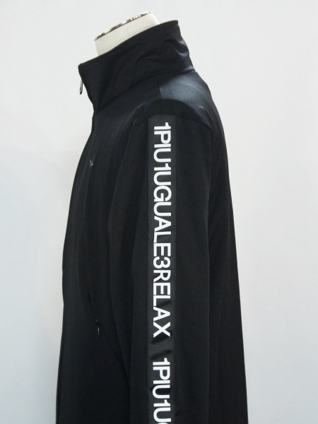 1PIU1UGUALE3 RELAX「4WAYストレッチスタンドカラージャケット」BLACK