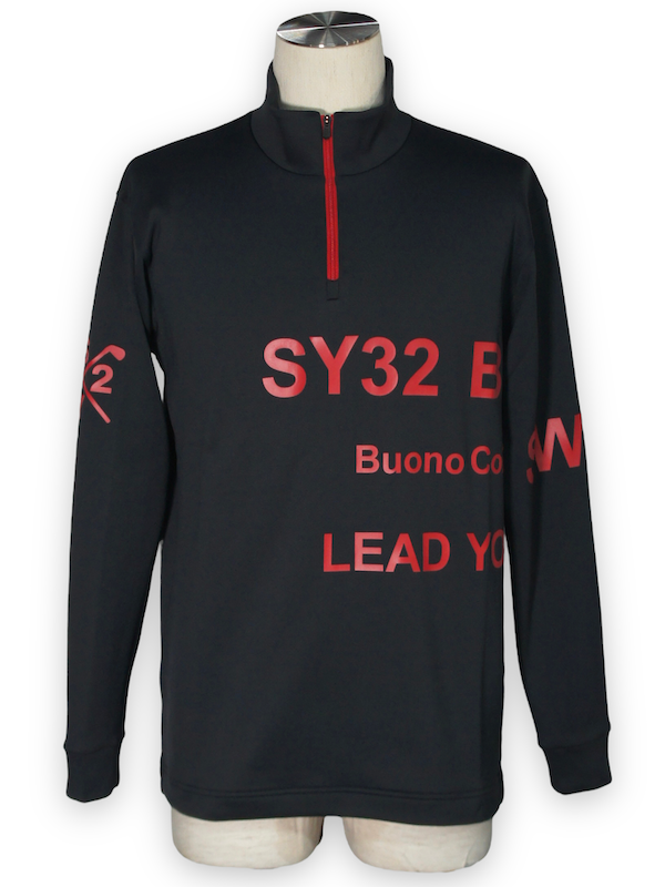 SY32 by SWEET YEARS�֡�GOLF��MIDDLE LAYER LIGHT STRETCH PO��BLACK