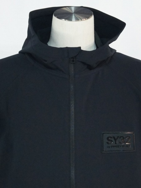 SY32 by SWEET YEARS「WIDE SILHOUETTE STORM FLEECE JK」 BLACK