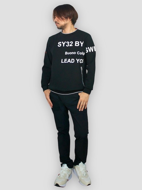 ����եѥ�� BIG EMB STRETCH PANTS BLACK SY32 by SWEET YEARS GOLF