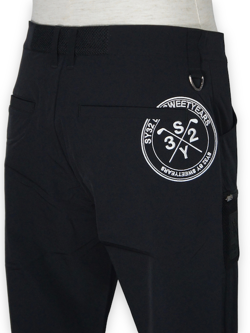 ����եѥ�� BIG EMB STRETCH PANTS BLACK SY32 by SWEET YEARS GOLF