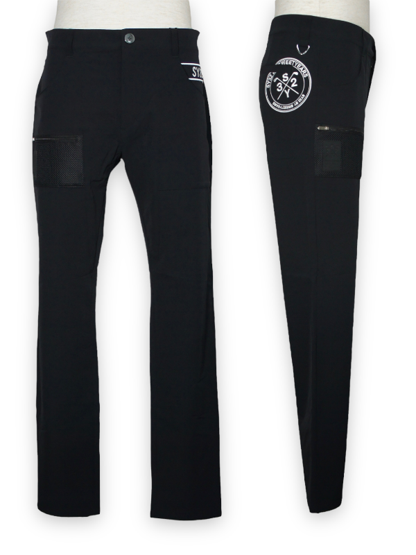 ����եѥ�� BIG EMB STRETCH PANTS BLACK SY32 by SWEET YEARS GOLF