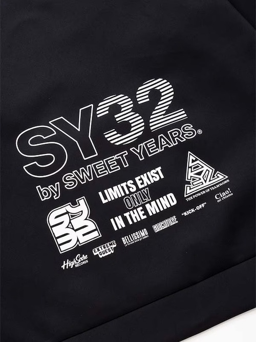 ZIP�ա��ǥ��� DOUBLE KNIT MULTI LOGO ZIP HOODIE BLACK SY32 by SWEET YEARS �����磻�����ƥ��ȥ��Х����������ȥ��䡼��