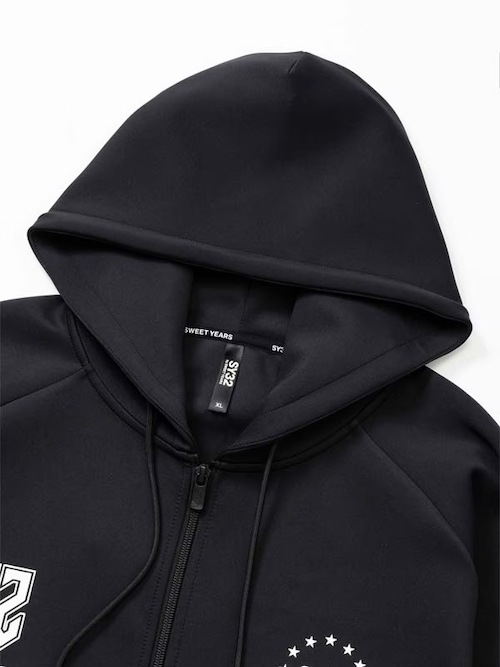 ZIP�ա��ǥ��� DOUBLE KNIT MULTI LOGO ZIP HOODIE BLACK SY32 by SWEET YEARS �����磻�����ƥ��ȥ��Х����������ȥ��䡼��