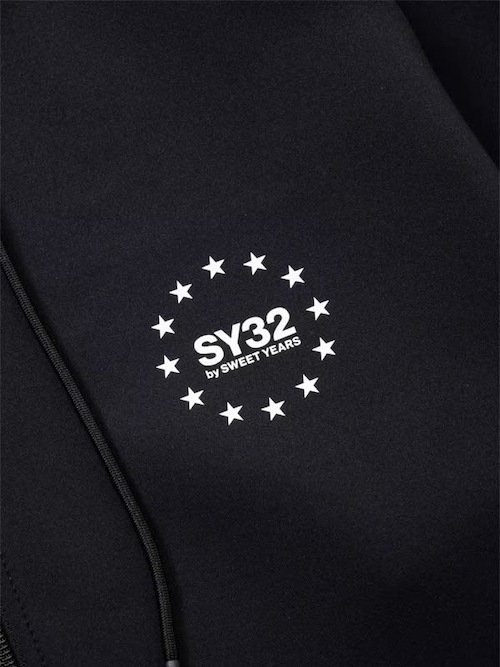 ZIP�ա��ǥ��� DOUBLE KNIT MULTI LOGO ZIP HOODIE BLACK SY32 by SWEET YEARS �����磻�����ƥ��ȥ��Х����������ȥ��䡼��