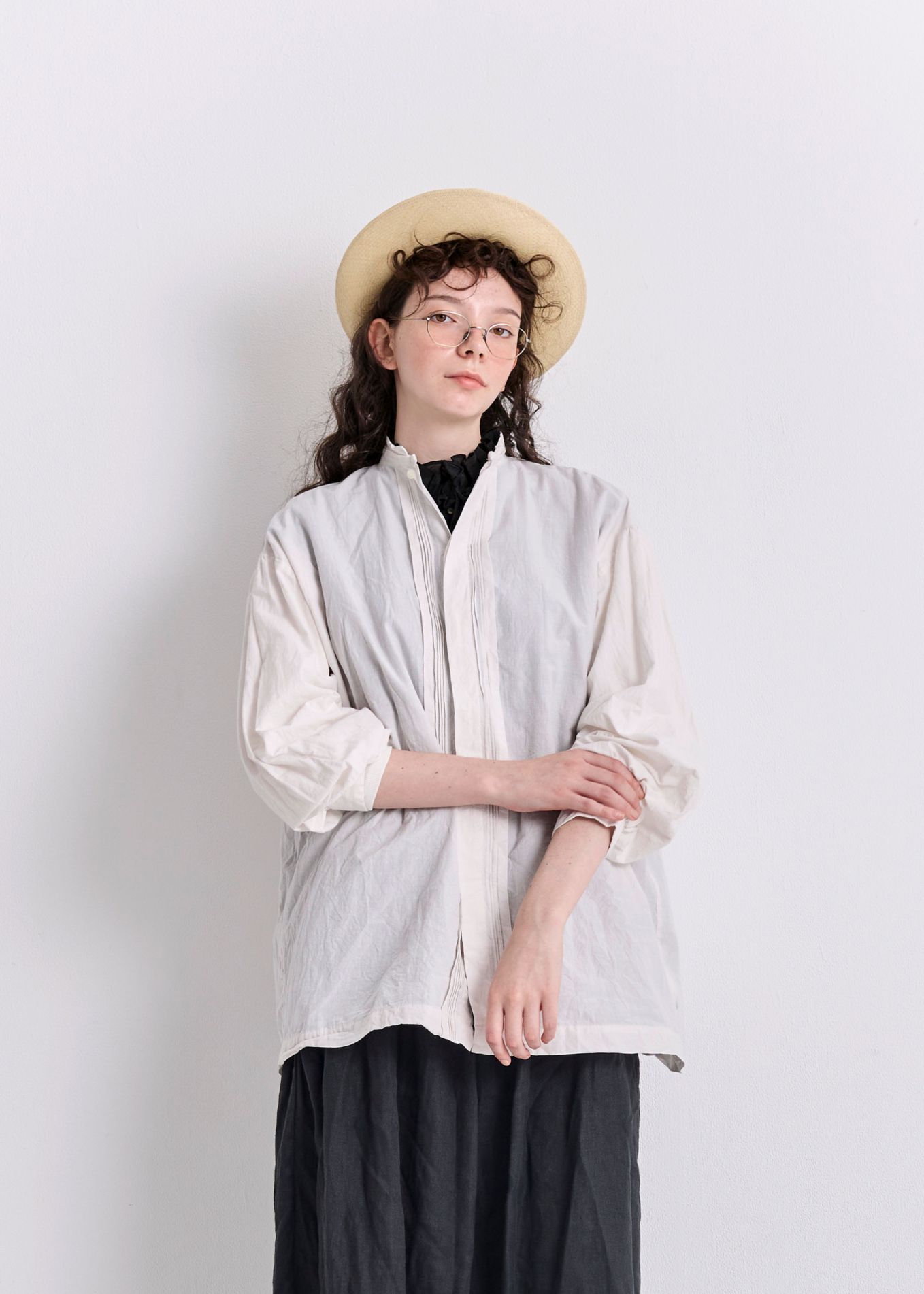 VC-2818<br>ピンタックシャンブレーシャツ - COLLECTION - Veritecoeur VC-2818<br>ピンタックシャンブレーシャツ - COLLECTION - Veritecoeur