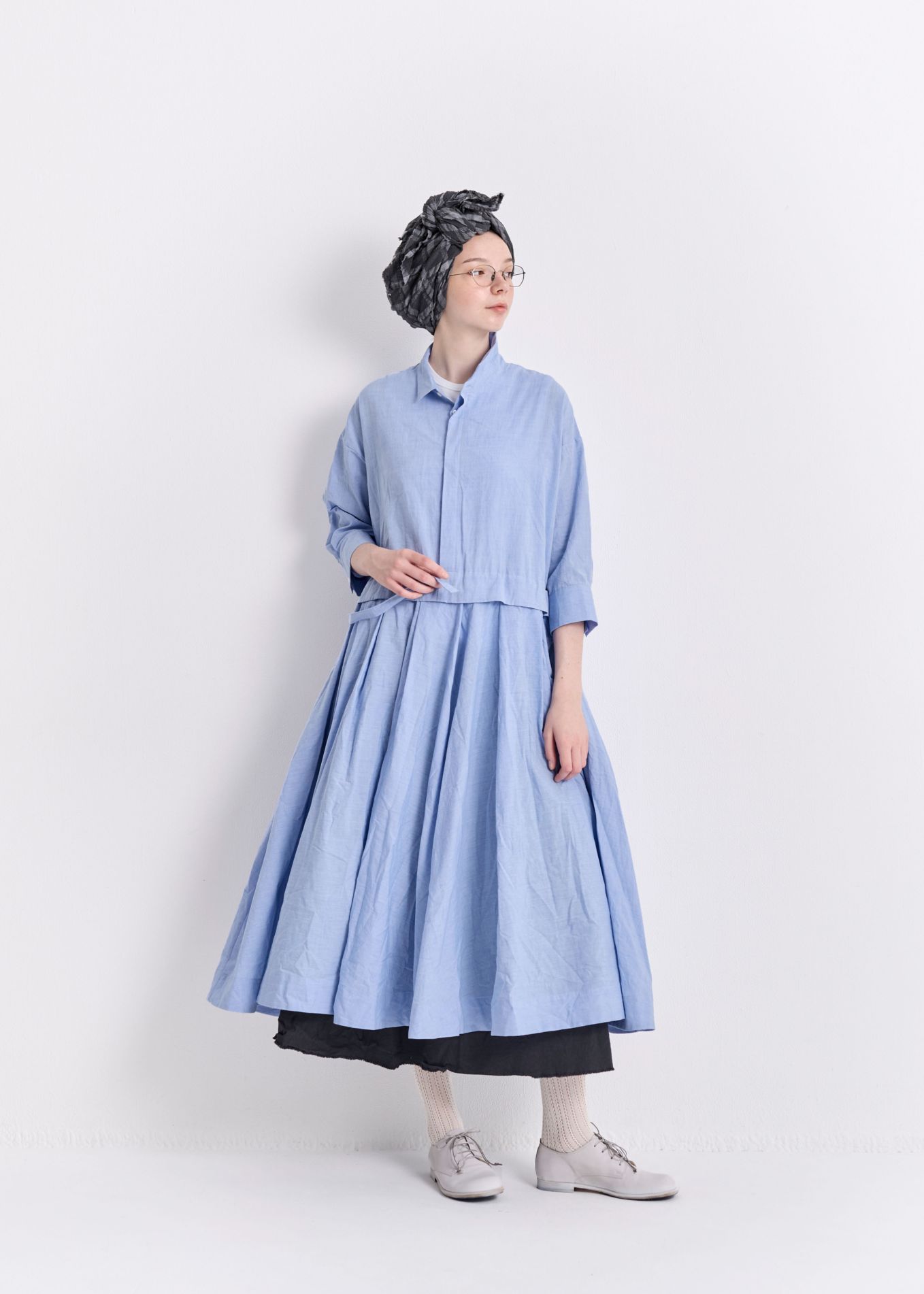 VTB1 ジャンク品 VC-2819<br>フレアタックシャンブレーワンピース - COLLECTION