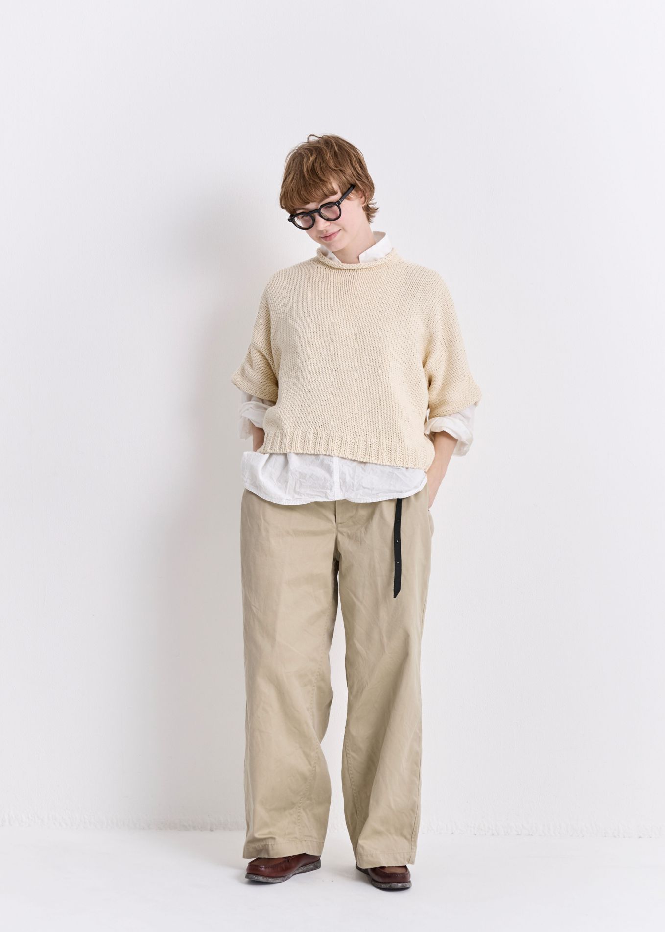 véritécœur ベージュ チノパン VC-2837<br>イージーチノパンツ - COLLECTION - Veritecoeur(ヴェリテ
