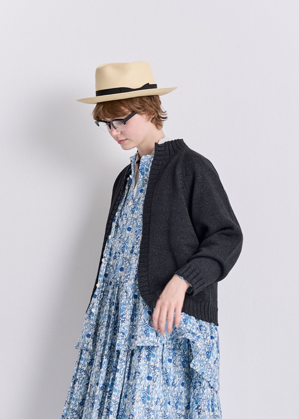 tricotCOMME des GARCONS変形バルーンスリーブカーディガン LILL（リル） カーディガン 鹿の子クルーバルーンスリーブカーディガン