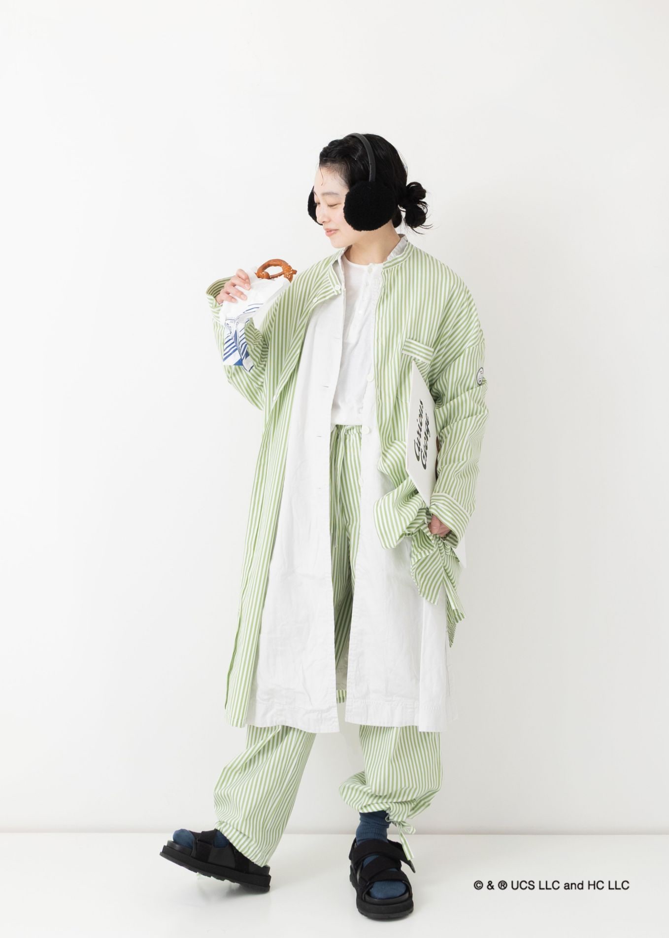 Curious George × Veritecoeur》<br>GC-003<br>コードパイピングパンツ