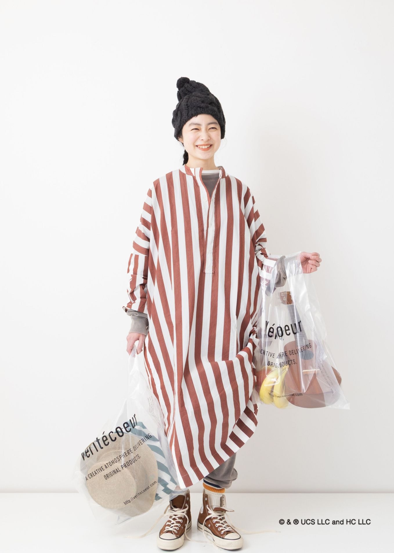 Veritecoeur ヴェリテクール Gold Leaf ワンピース Veritecoeur Gold Leaf One-piece Coat（2color VC-2029） - poooL