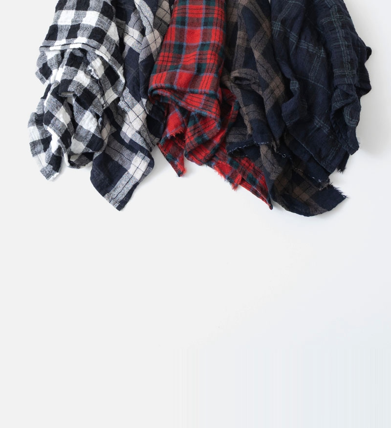 ヴェリテクール☆LTD125タータンチェック柄ストール LTD125 Veritecoeur Checked ガーゼストール