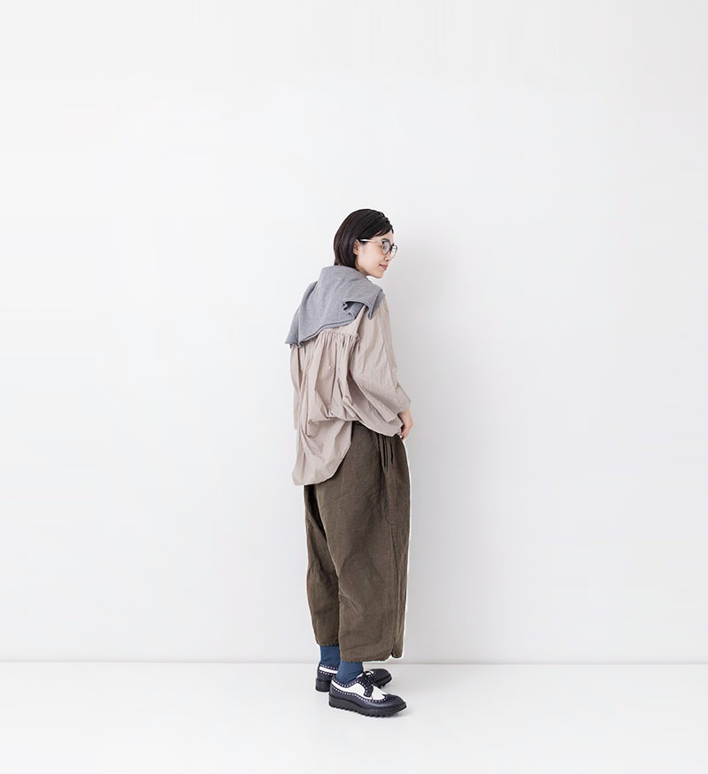 Veritecoeur ヴェリテクール　コットン サロペット パンツ　グレー Veritecoeur (ヴェリテクール) ライトワッシャーサロペットパンツ