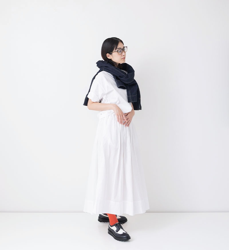 ST-186<br>ノーカラーデニムカバーオール