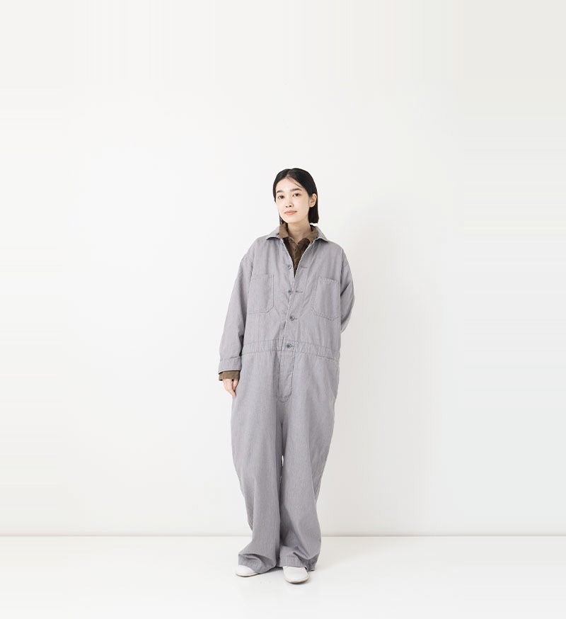 専用星ヴェリテクール　モールスキンGジャン ブルーグレー系 ラウンドカラーGジャン[品番：ACTW0004488]｜A.NATALY（アナタリー