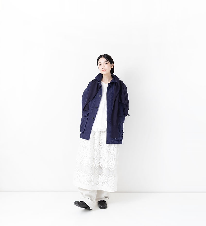 まりえ M Maglie le cassetto fiorelino》バイカラーカーディガン《Kids》｜M