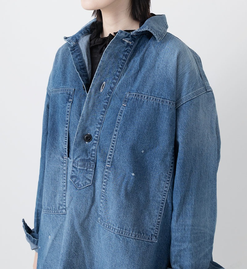 VC-2816<br>デニムプルオーバーシャツ - COLLECTION - Veritecoeur VC-2816<br>デニムプルオーバーシャツ - COLLECTION - Veritecoeur