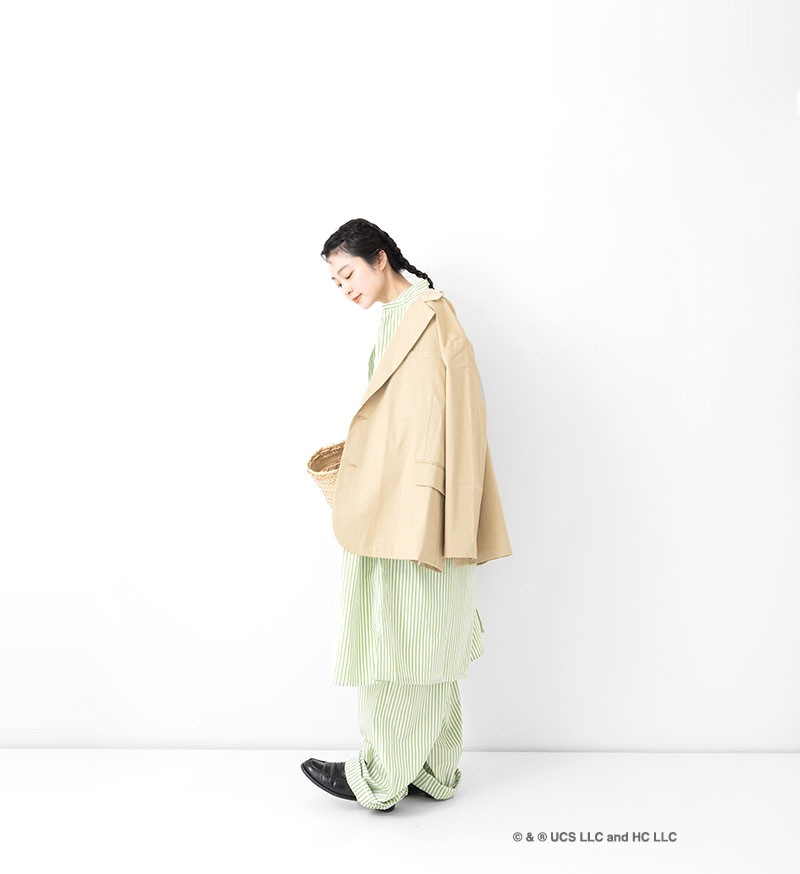 《Curious George × Veritecoeur》<br> GC-001<br>コードパイピングチュニック