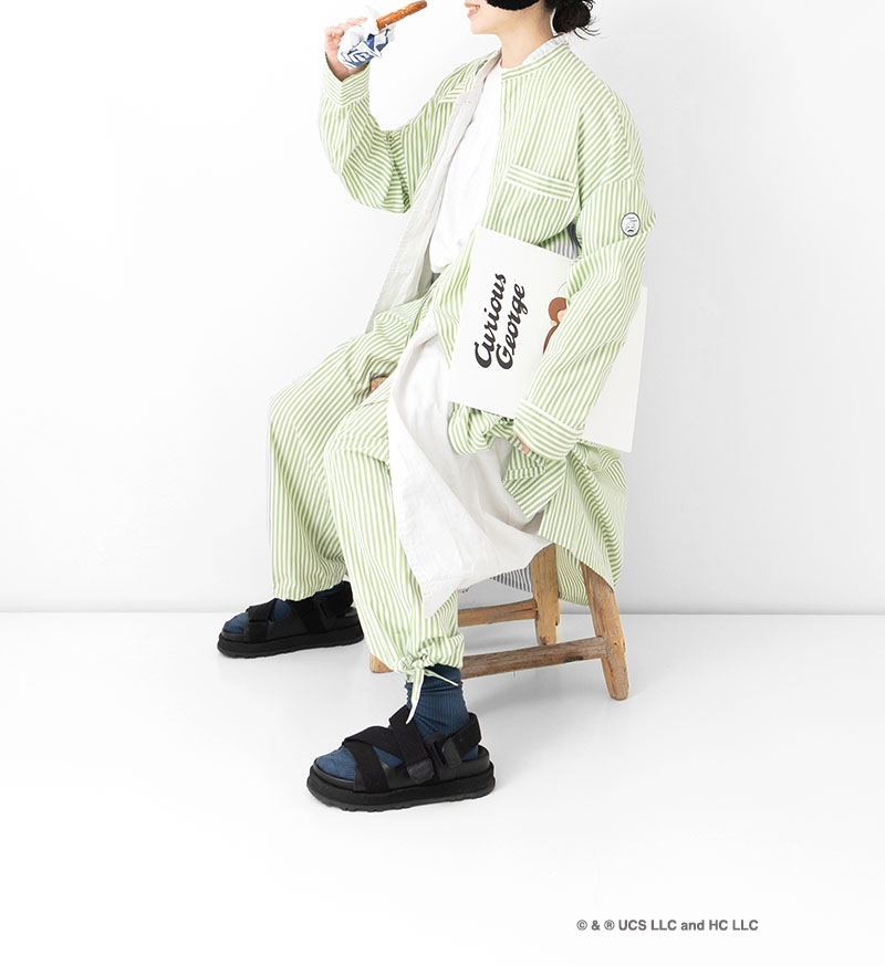 《Curious George × Veritecoeur》<br>GC-003<br>コードパイピングパンツ