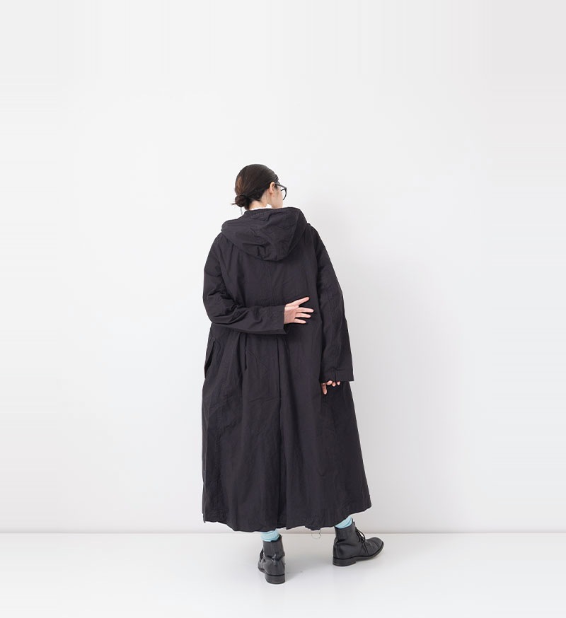 ブラック ダブルボタン キュロット Veritecoeur online 限定※<br>NT-112<br>ダブルボタンフードコート