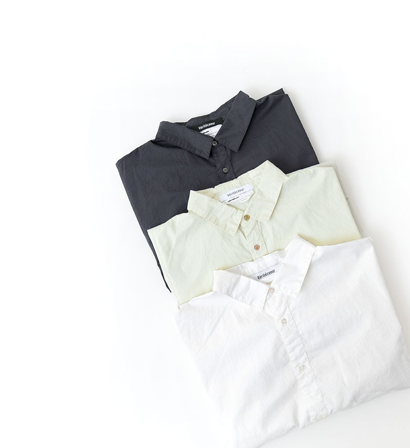 Veritecoeur ヴェリテクール　コットンリネンオーバーデニムシャツ Veritecoeur (ヴェリテクール) デニムシャツ