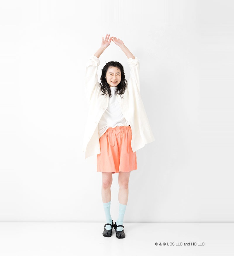 《Curious George × Veritecoeur》GC-010<br>シャーリングショーツ
