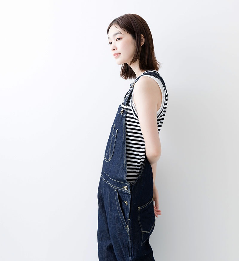 ST-041CL デニムオーバーオール / COTTON60% LINEN40% - Basic