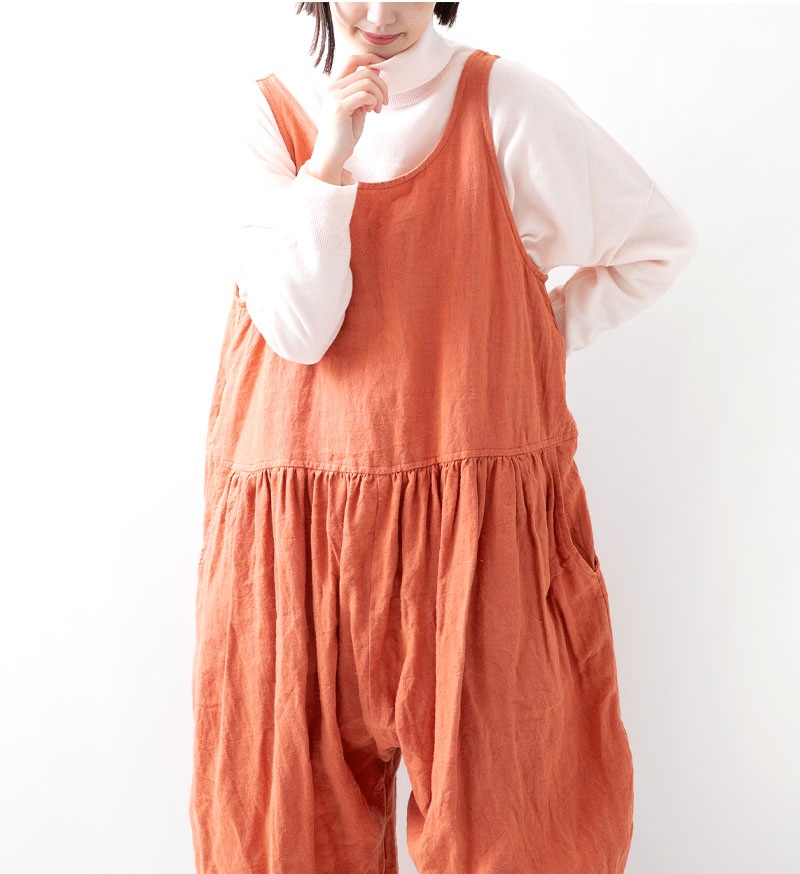 ヴェリテクールギャザーオールインワンリネン2way