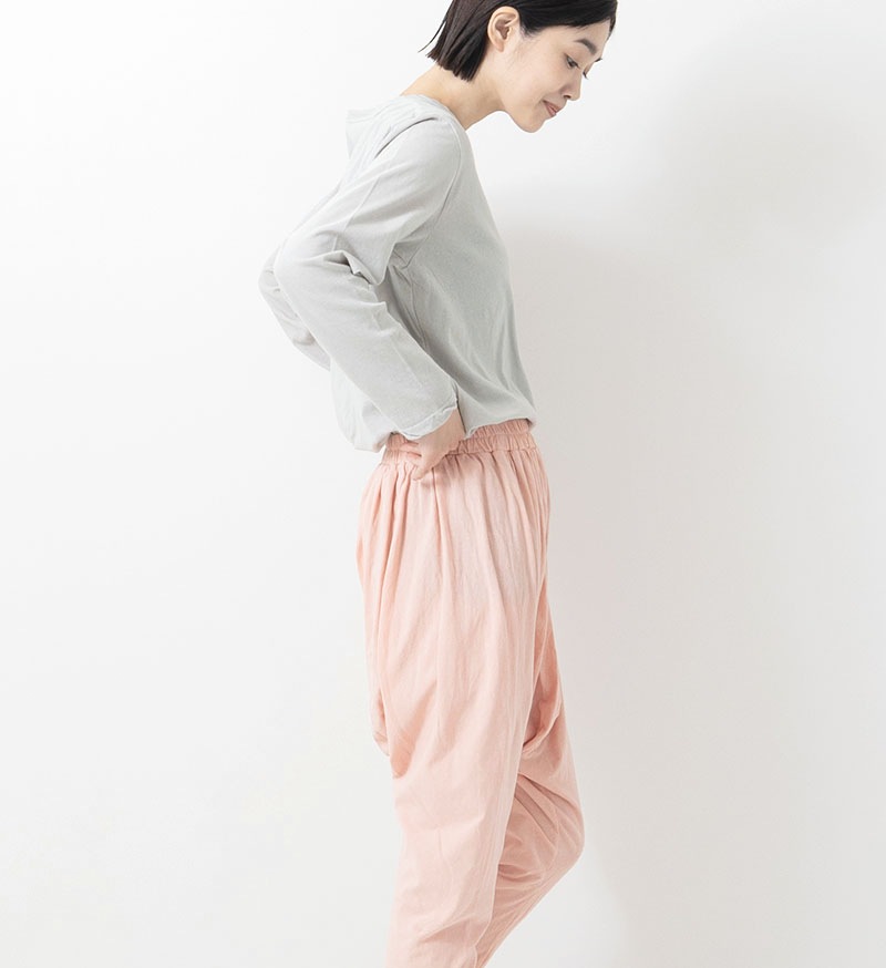 ※Veritecoeur online 限定※<br>NT-068<br> 強撚天竺サルエルパンツ