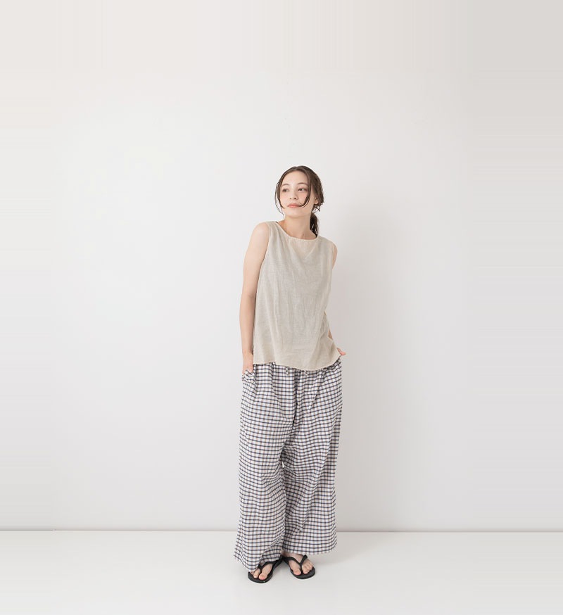 《Veritecoeur Shop & online shop 限定》<br>SP-014<br>CHECK PANTS