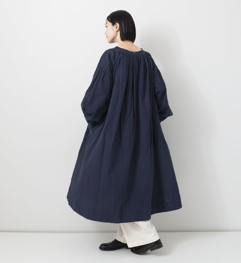 45R✴︎リネン 908オーシャンスモックプル インディゴ ワンピース 45R（フォーティファイブアール）の「小麦デニムの908オーシャン