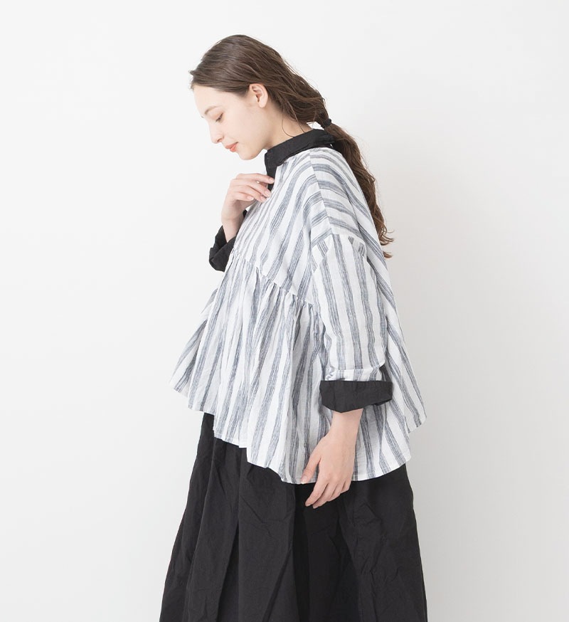 美品✨ヴェリテクール Veritecoeur ラインボーダー リネンロングガウン SP-017<br>STRIPE OULLOVER - すべての商品 - Veritecoeur(ヴェリテクール)